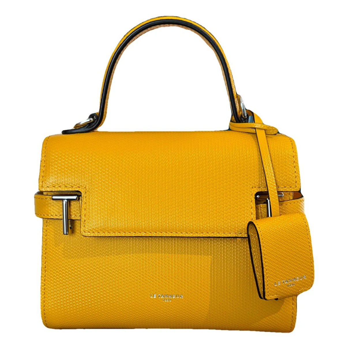 Pre-owned Le Tanneur Leather Handbag In Yellow