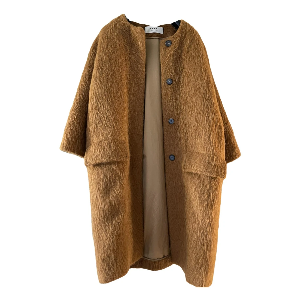 Pre-owned Marni Wool Coat In Camel