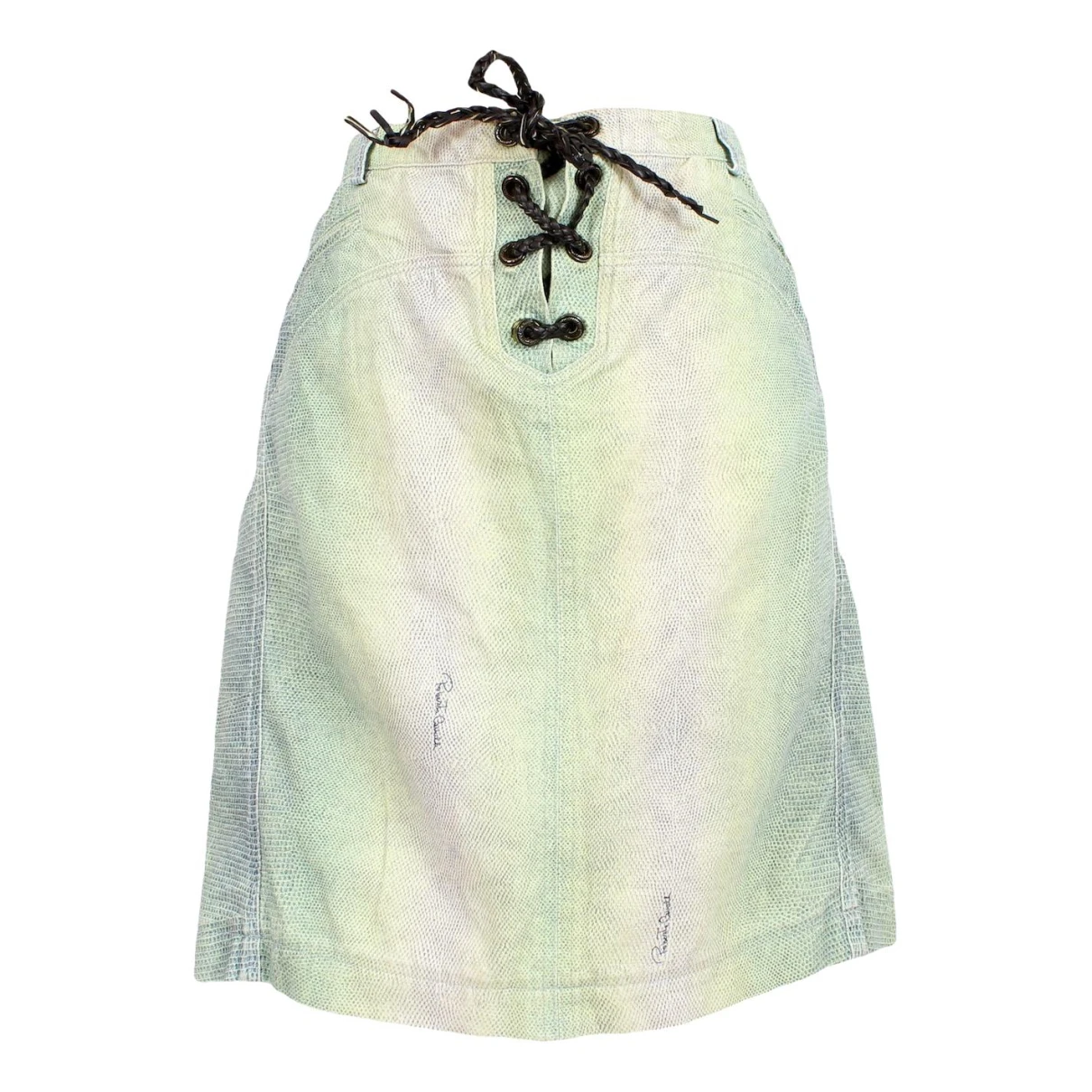 Pre-owned Roberto Cavalli Mid-length Skirt In Beige