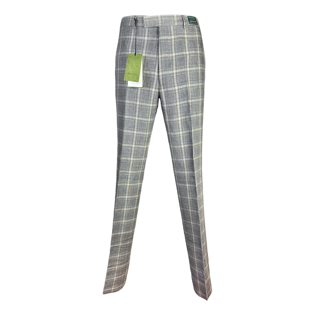 Pre-owned Gucci Linen Trousers In Multicolour