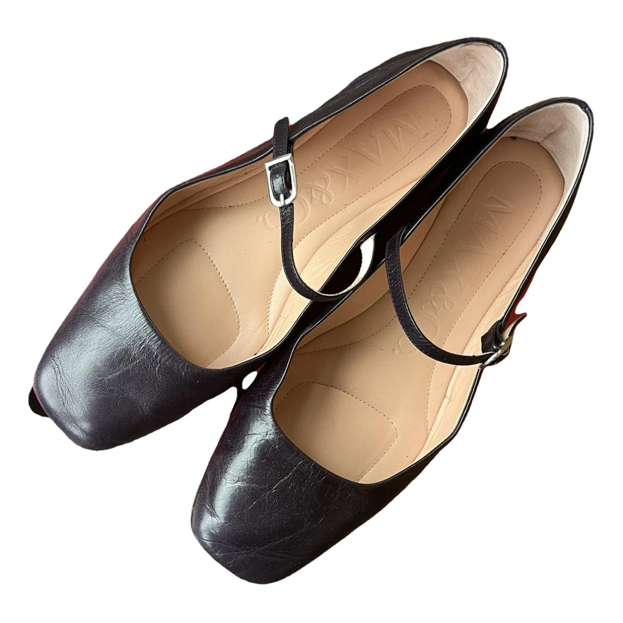 Pre-owned Max & Co Leather Ballet Flats In Other