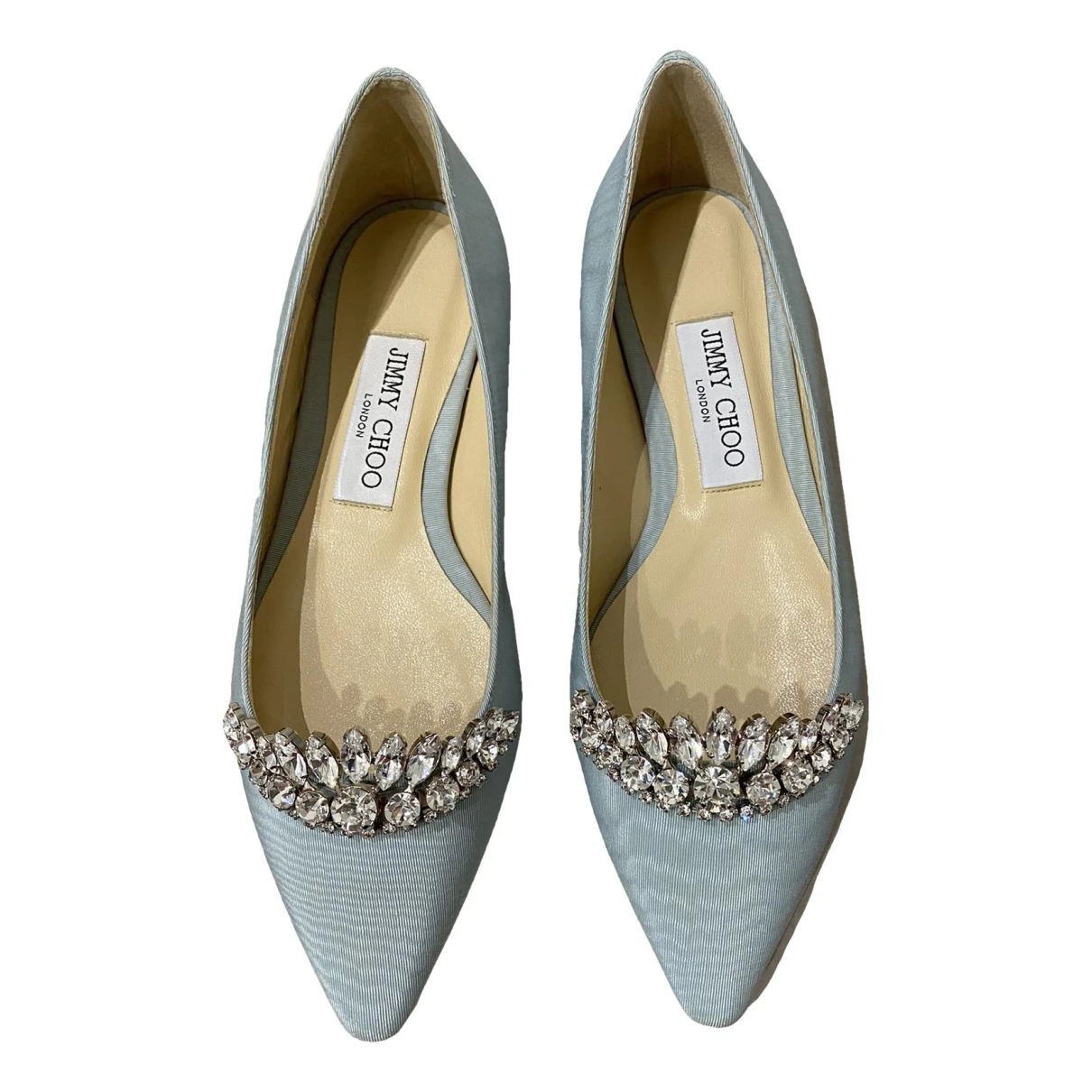 Pre-owned Jimmy Choo Cloth Flats In Blue
