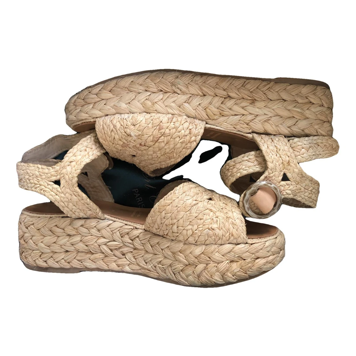 Pre-owned Robert Clergerie Leather Sandals In Beige