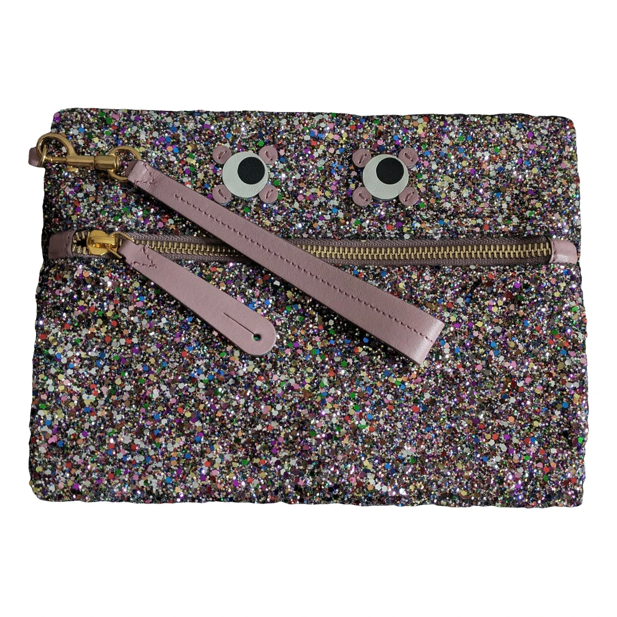 Pre-owned Anya Hindmarch Glitter Clutch Bag In Multicolour