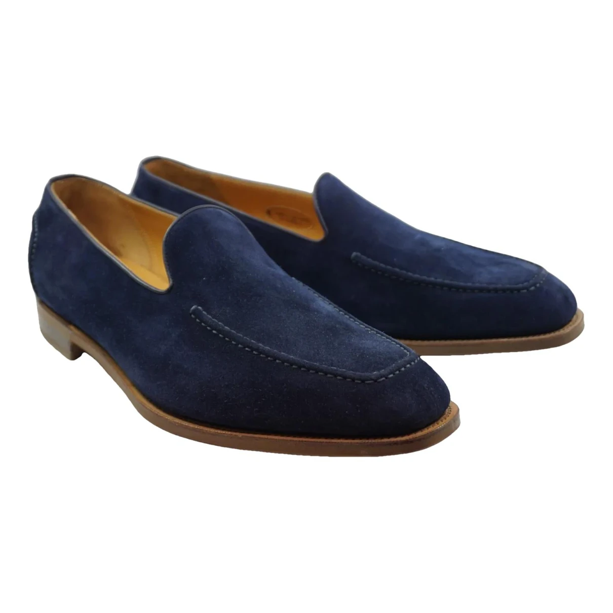 Pre-owned Edward Green Flats In Blue