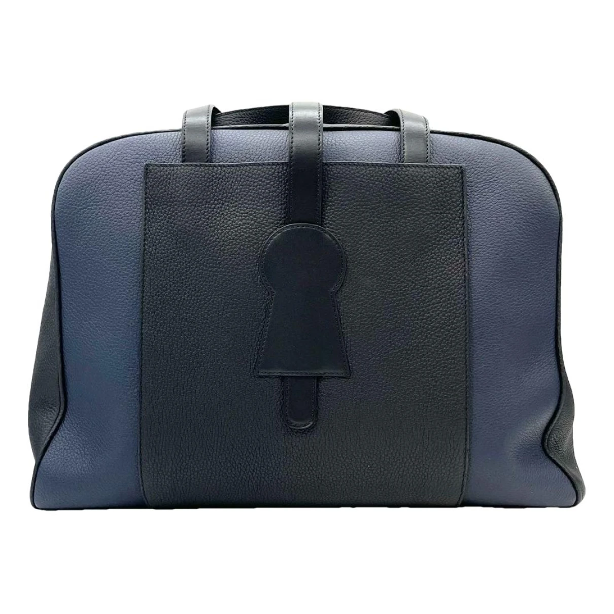 Pre-owned Delvaux Leather Travel Bag In Blue