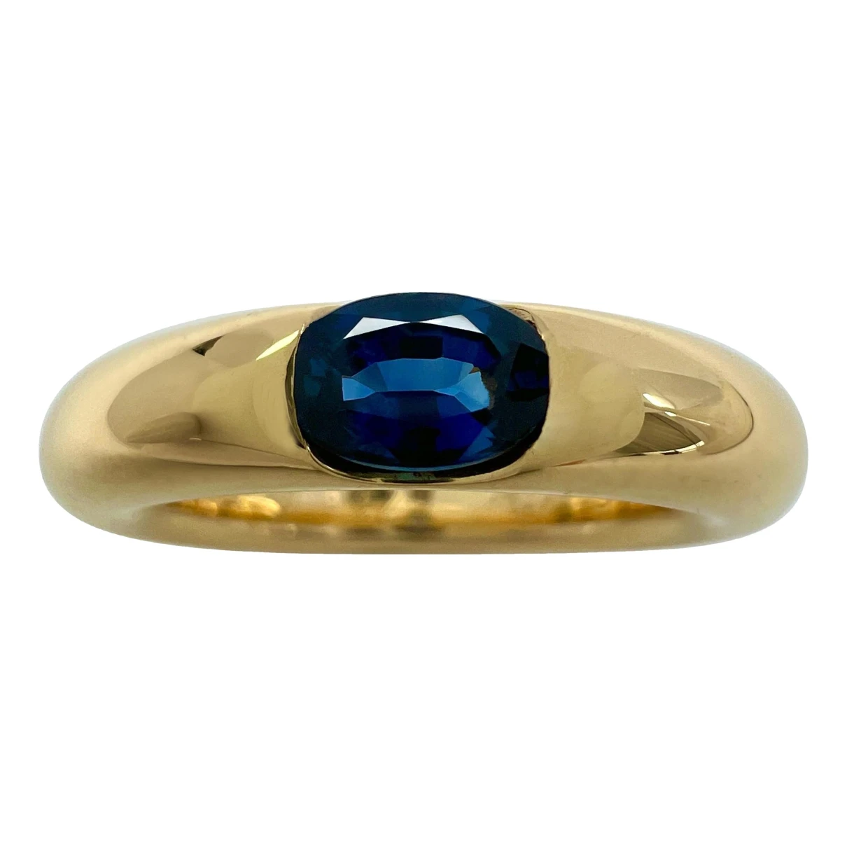 Pre-owned Cartier Yellow Gold Ring In Blue