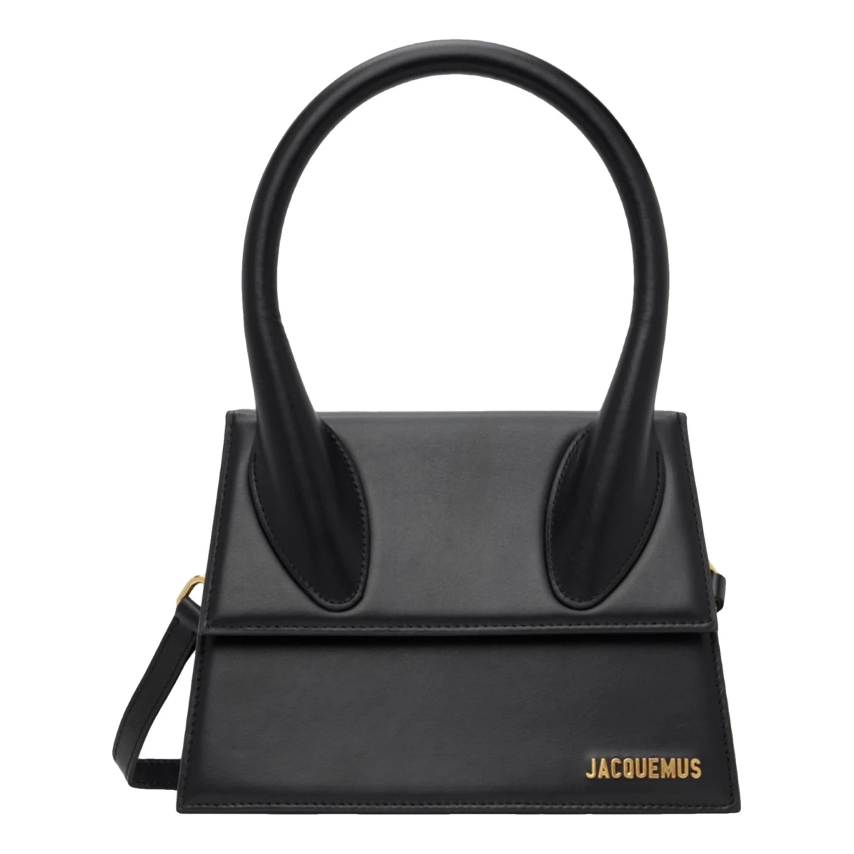 Pre-owned Jacquemus Chiquito Leather Crossbody Bag In Black