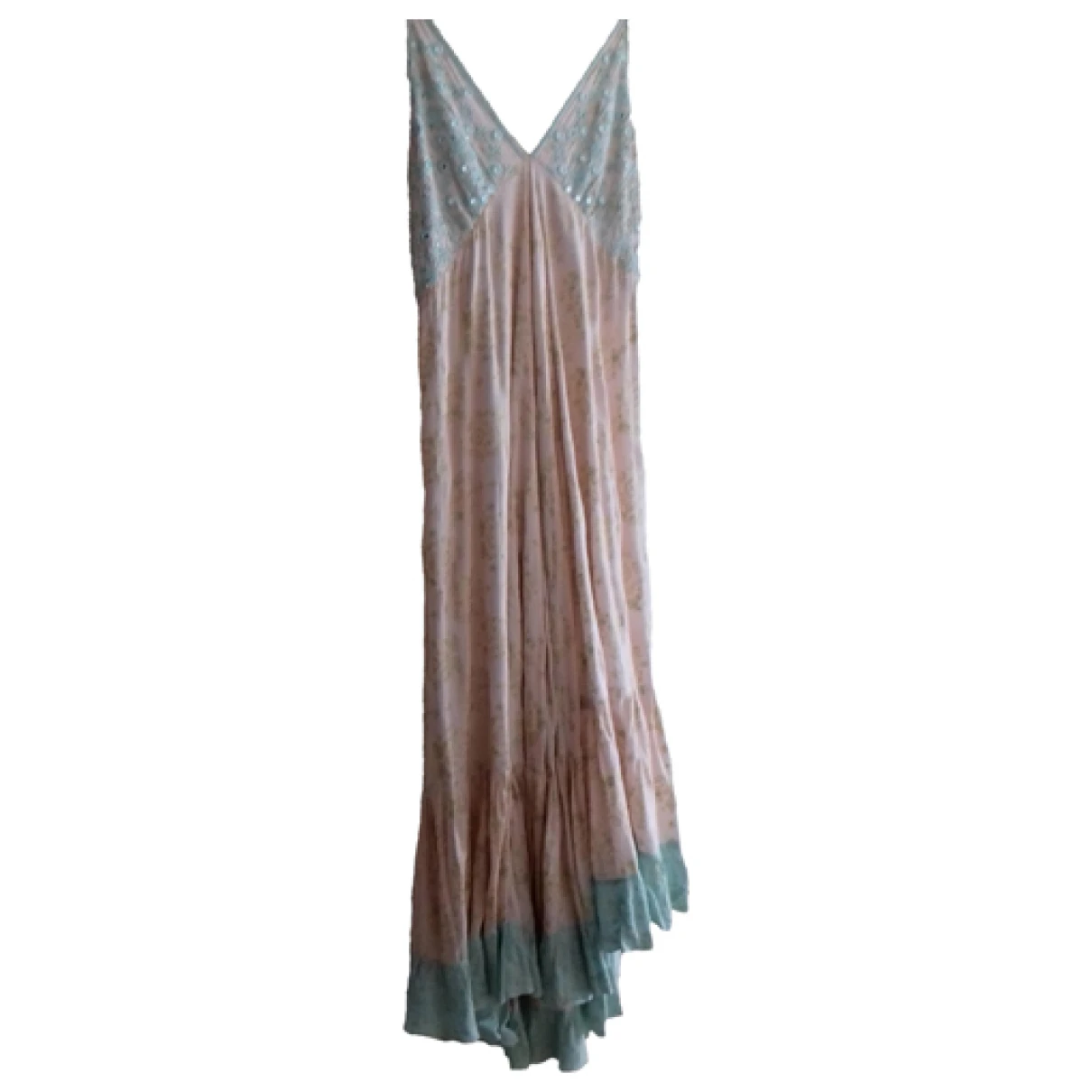 Pre-owned Miss June Maxi Dress In Turquoise
