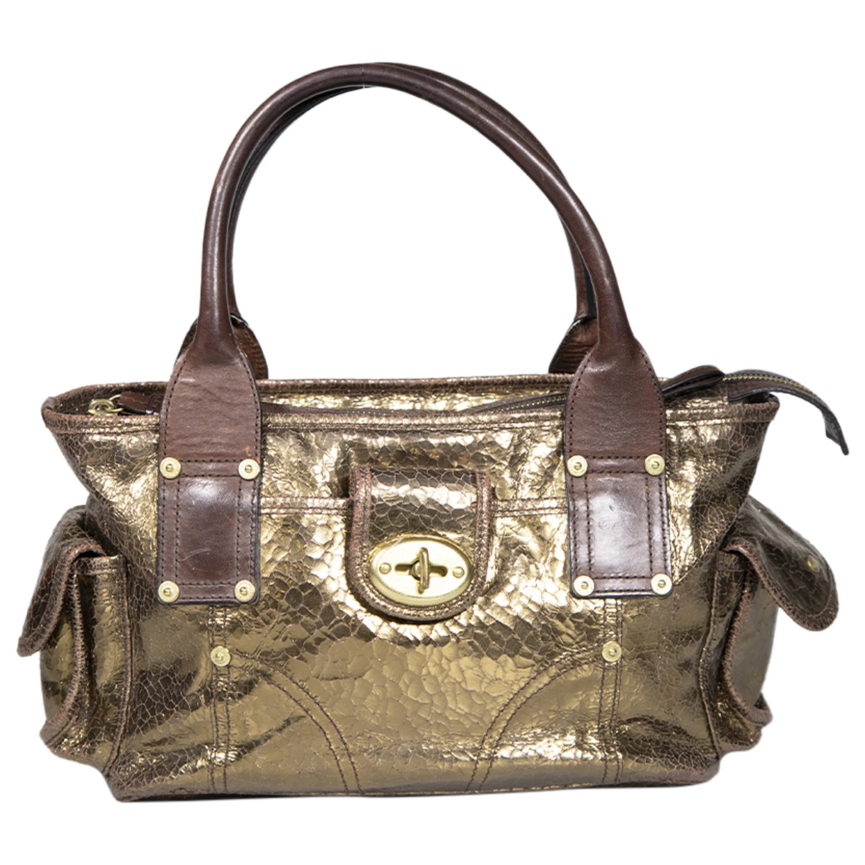 Pre-owned Mulberry Leather Handbag In Gold