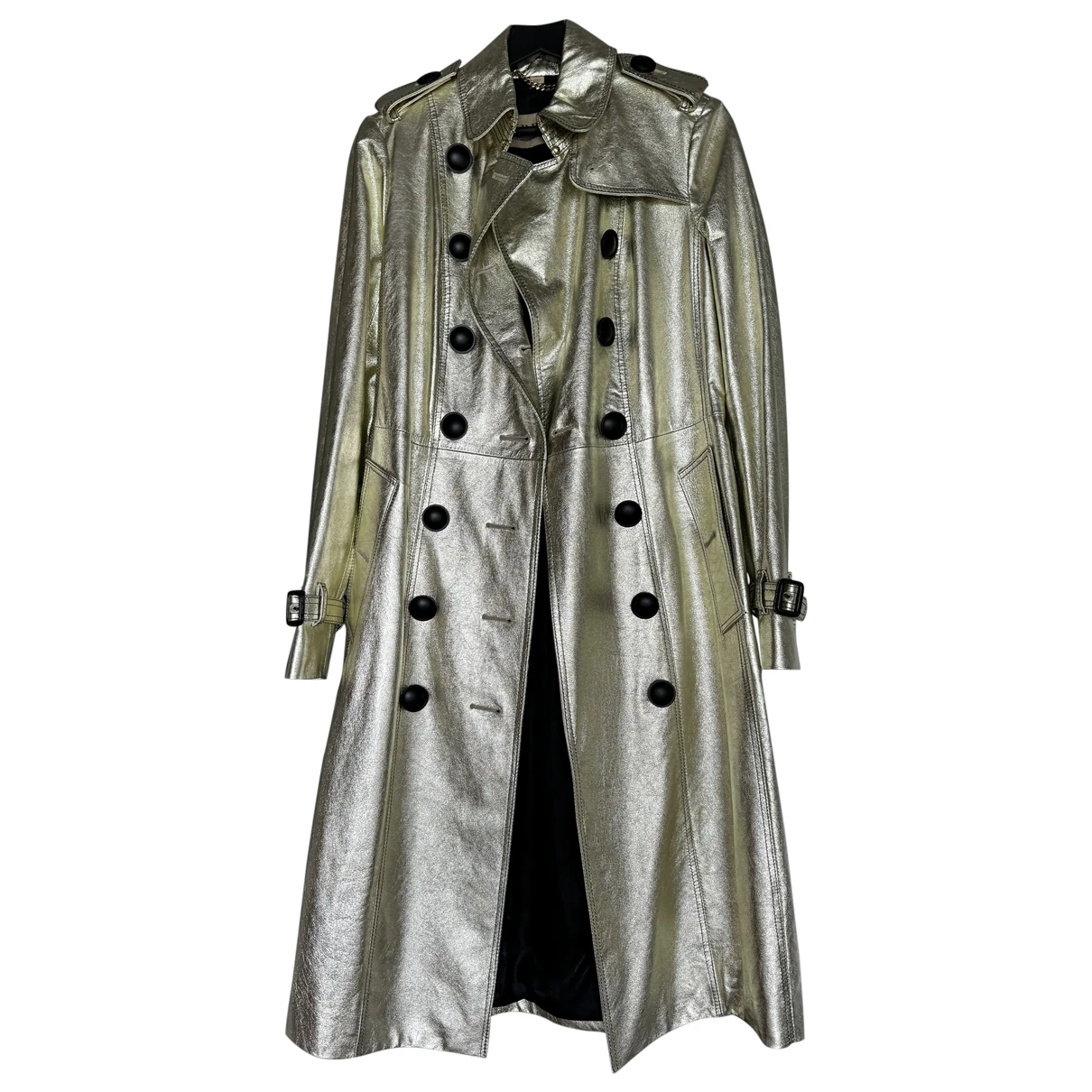 Pre-owned Burberry Sandringham Trench Coat In Gold