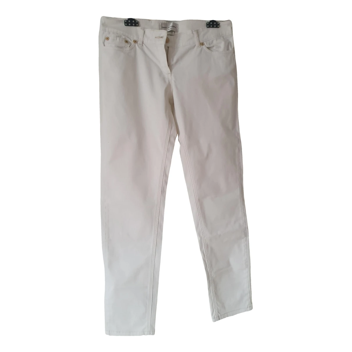 Pre-owned Daniele Alessandrini Straight Jeans In White