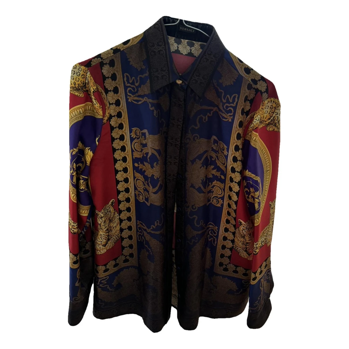 Pre-owned Versace Silk Shirt In Red