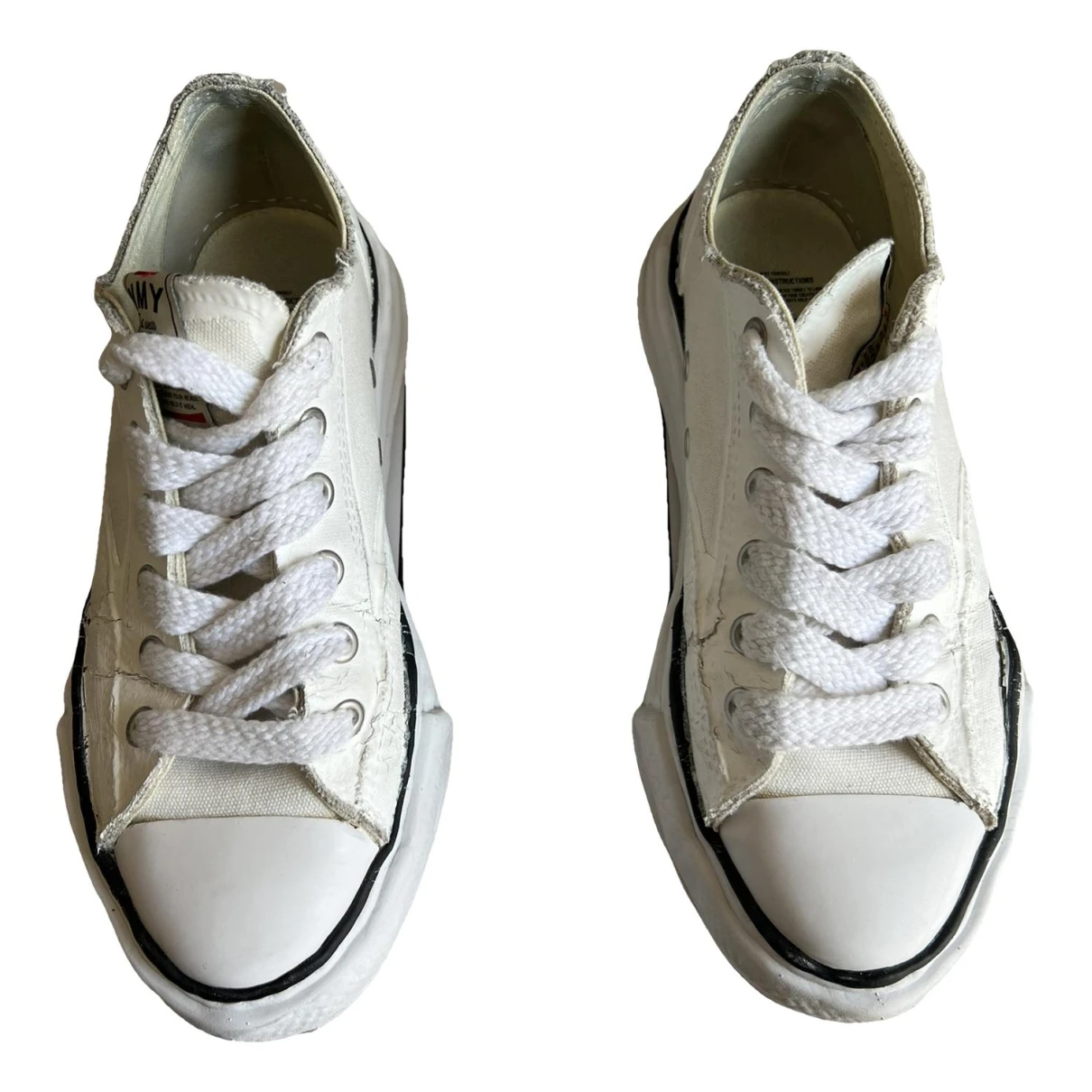 Pre-owned Miharayasuhiro Cloth Low Trainers In White