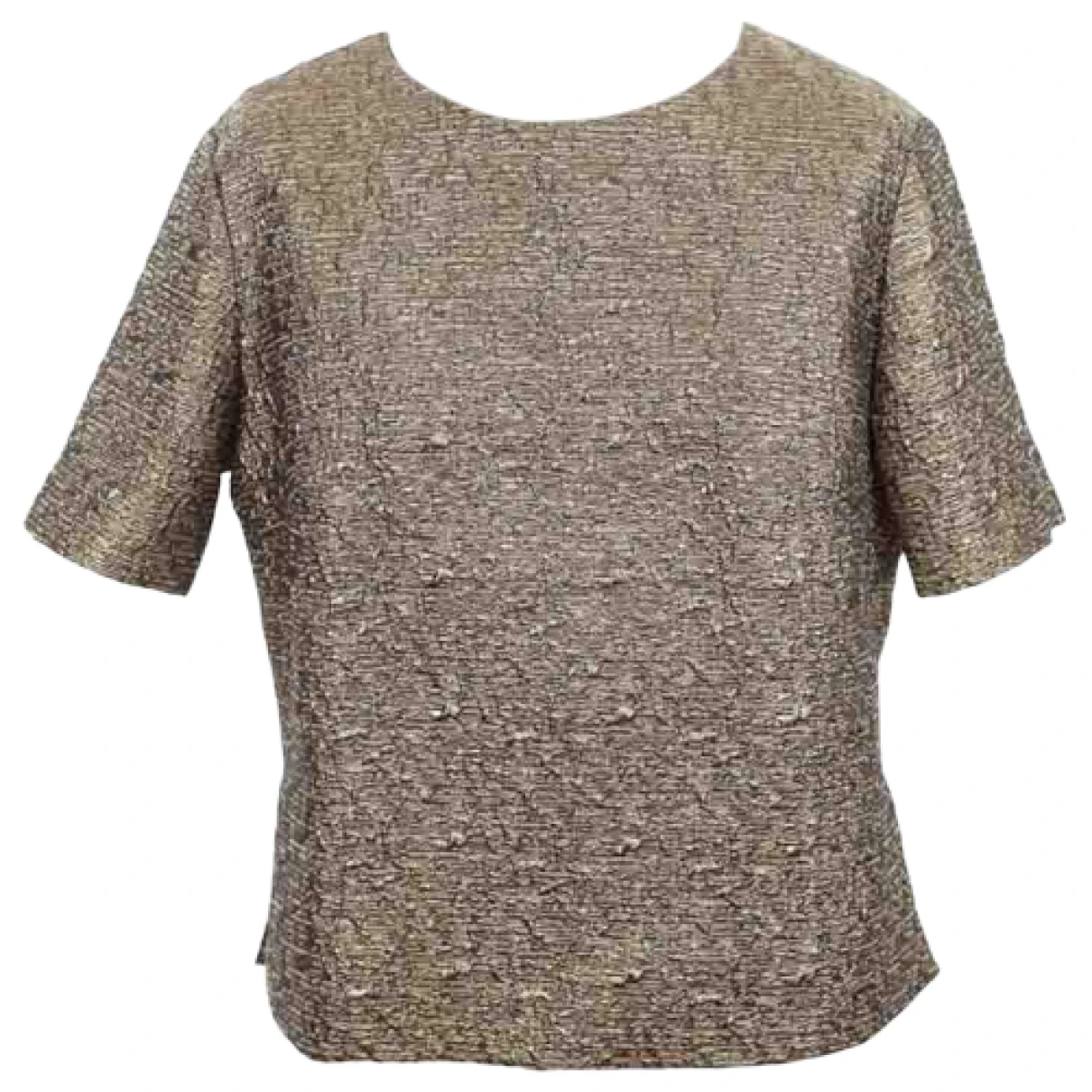 Pre-owned By Malene Birger Top In Gold
