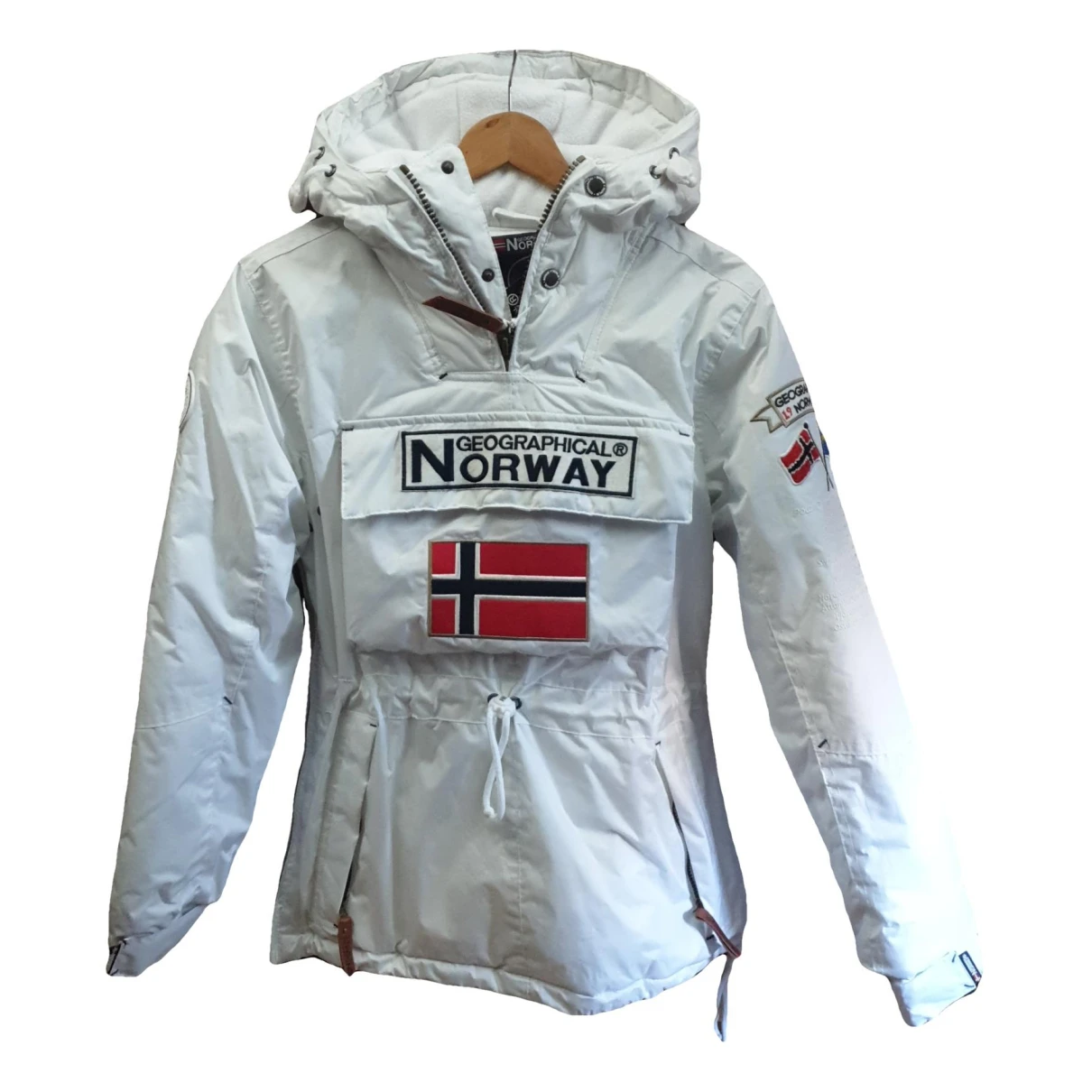 Pre-owned Geographical Norway Jacket In White