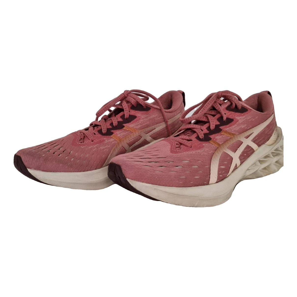 Pre-owned Asics Trainers In Pink