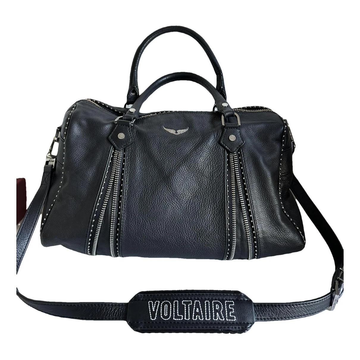Pre-owned Zadig & Voltaire Sunny Leather Handbag In Black