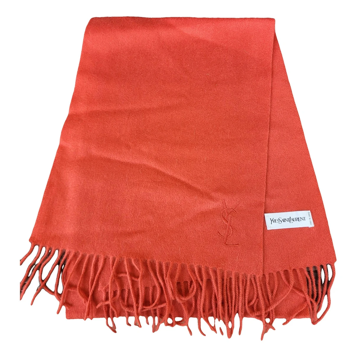 Pre-owned Saint Laurent Wool Scarf In Red