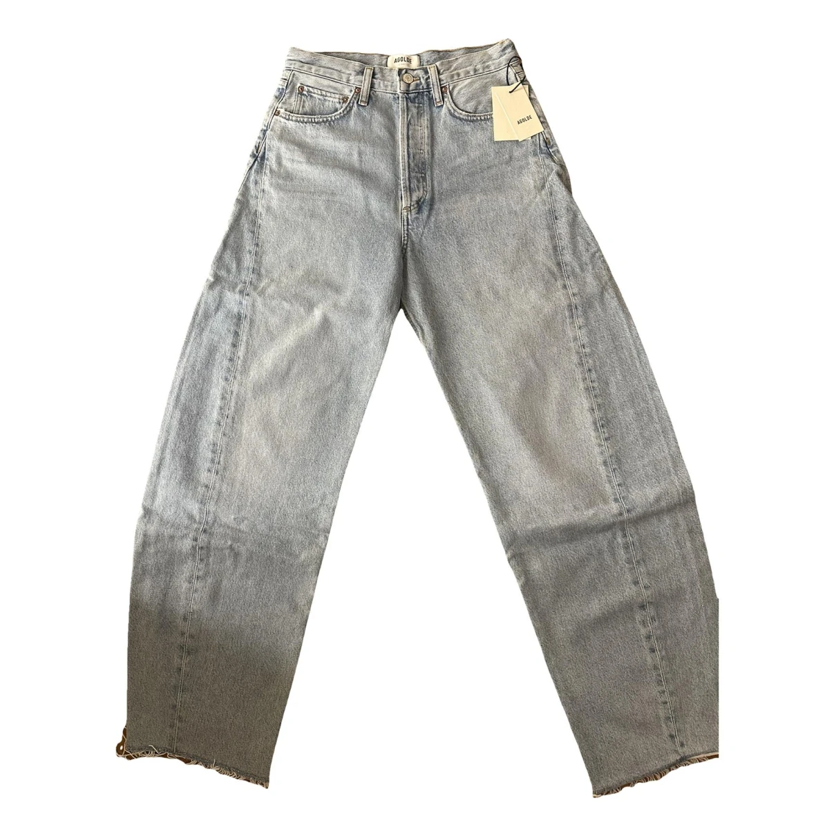Pre-owned Agolde Straight Pants In Blue