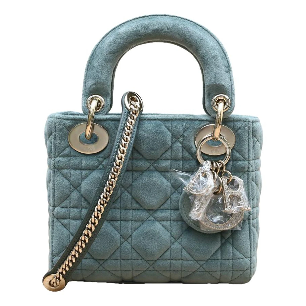 Pre-owned Dior Velvet Handbag In Green