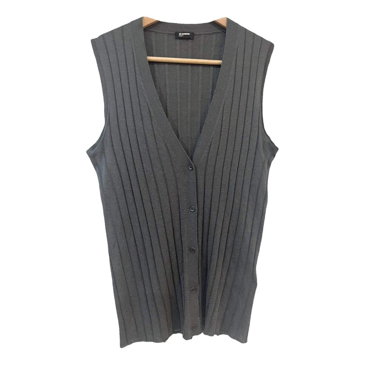 Pre-owned Jil Sander Silk Vest In Grey