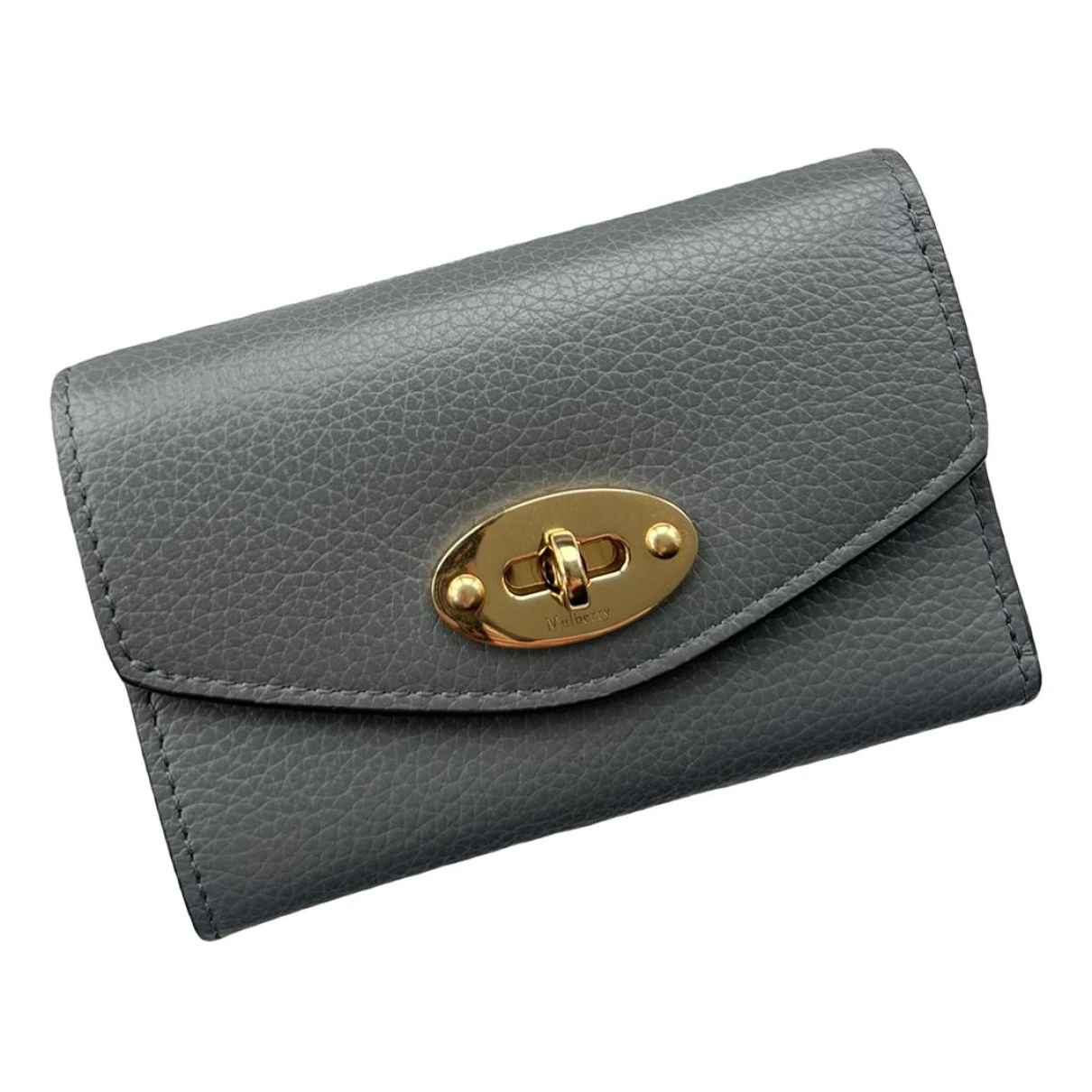 Pre-owned Mulberry Leather Wallet In Grey