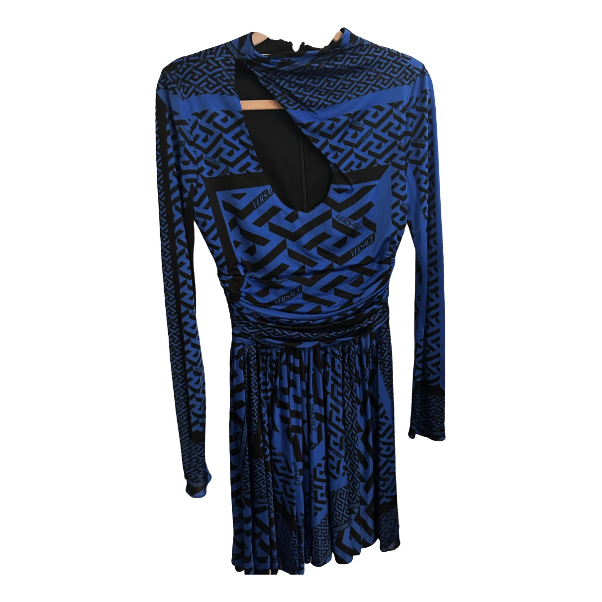 Pre-owned Versace Mid-length Dress In Blue