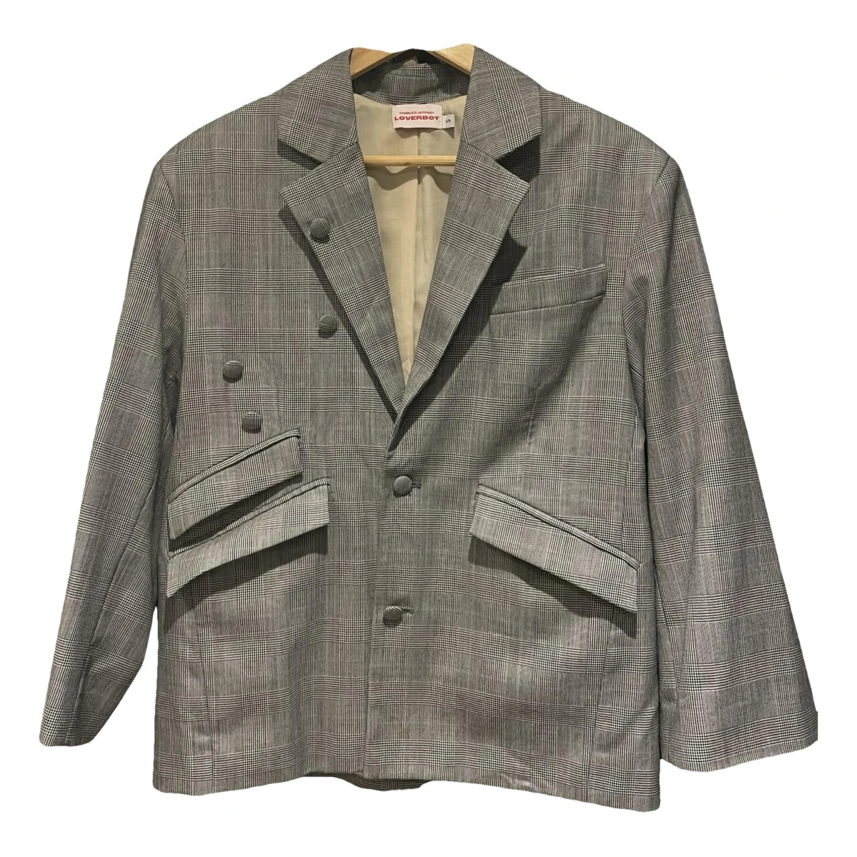 Pre-owned Charles Jeffrey Loverboy Wool Jacket In Grey