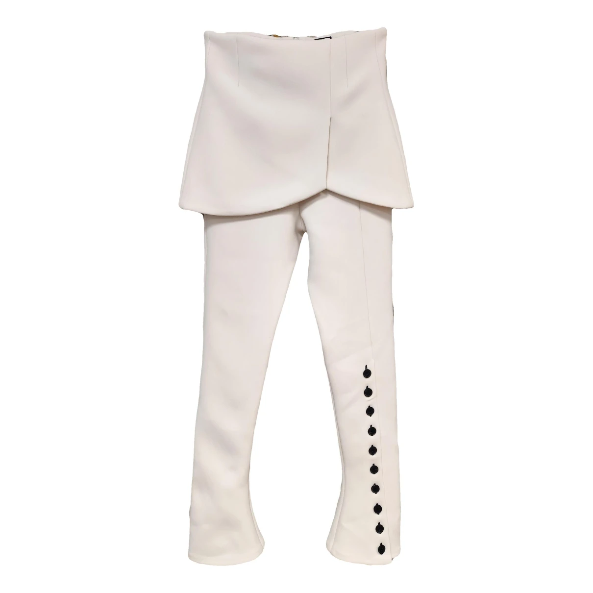 Pre-owned A.w.a.k.e. Trousers In White