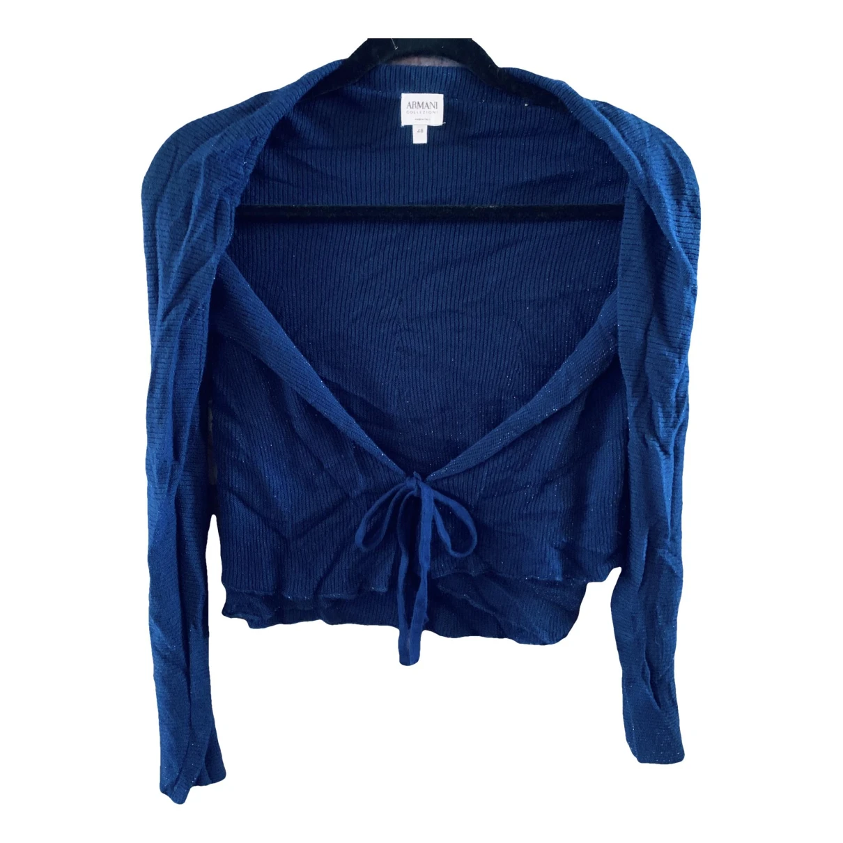 Pre-owned Armani Collezioni Cashmere Cardigan In Blue