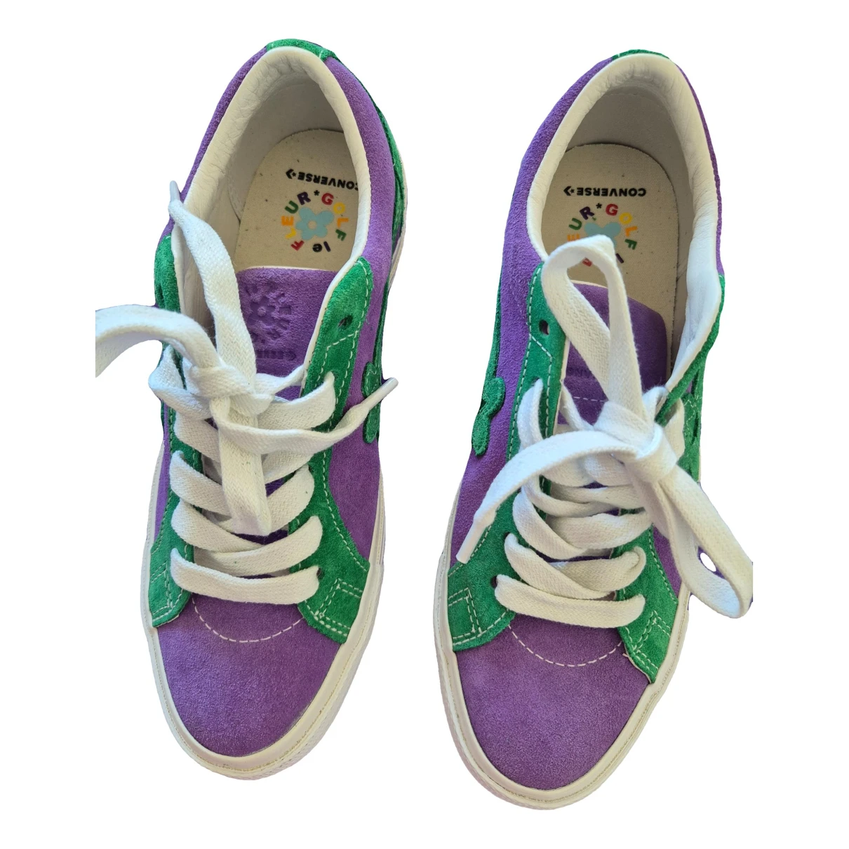 Pre-owned Converse X Golf Le Fleur Trainers In Purple
