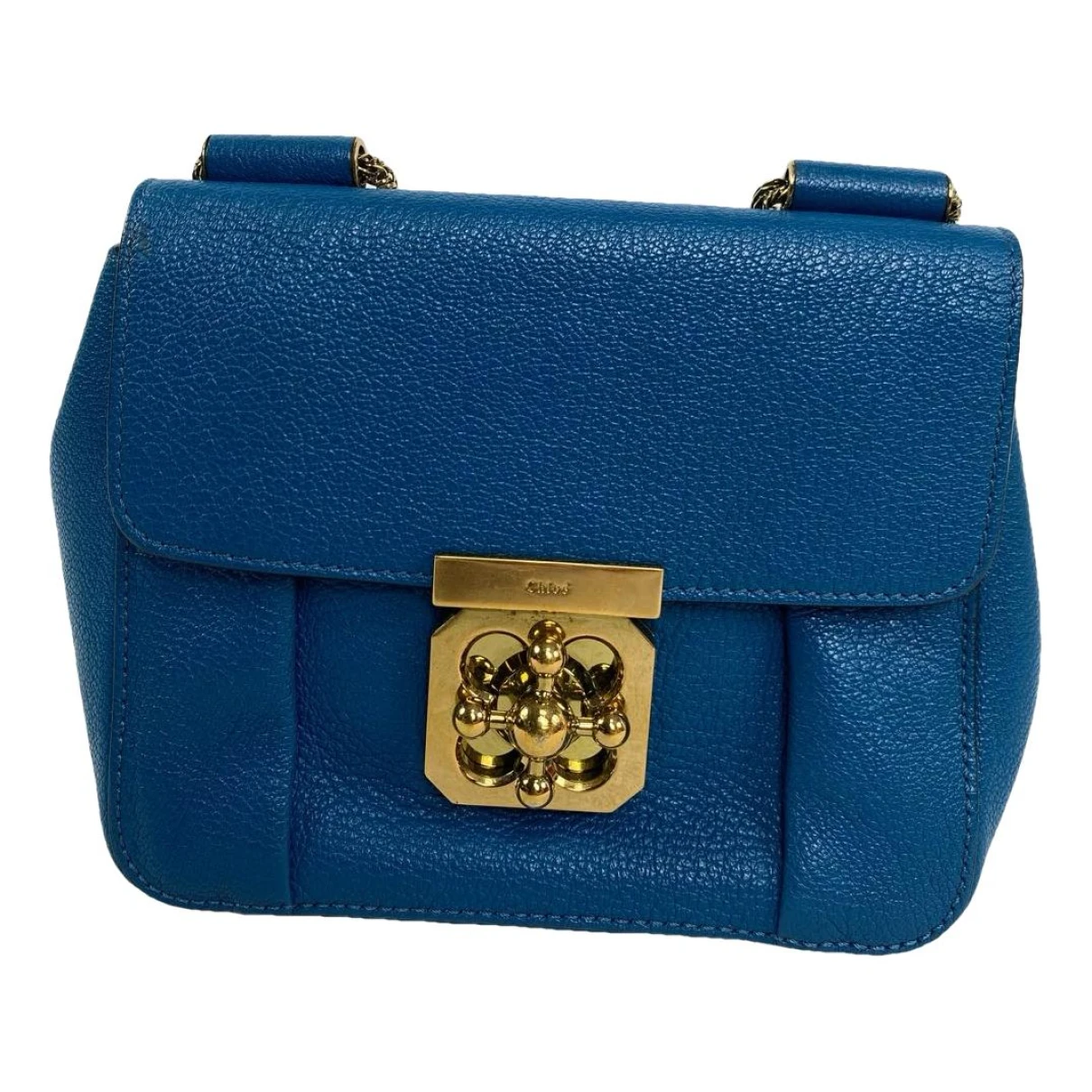 Pre-owned Chloé Elsie Leather Crossbody Bag In Blue