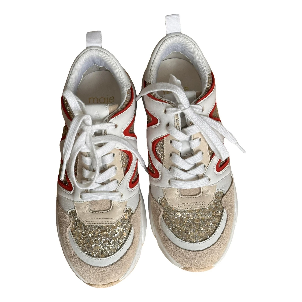 Pre-owned Maje Leather Trainers In Multicolour
