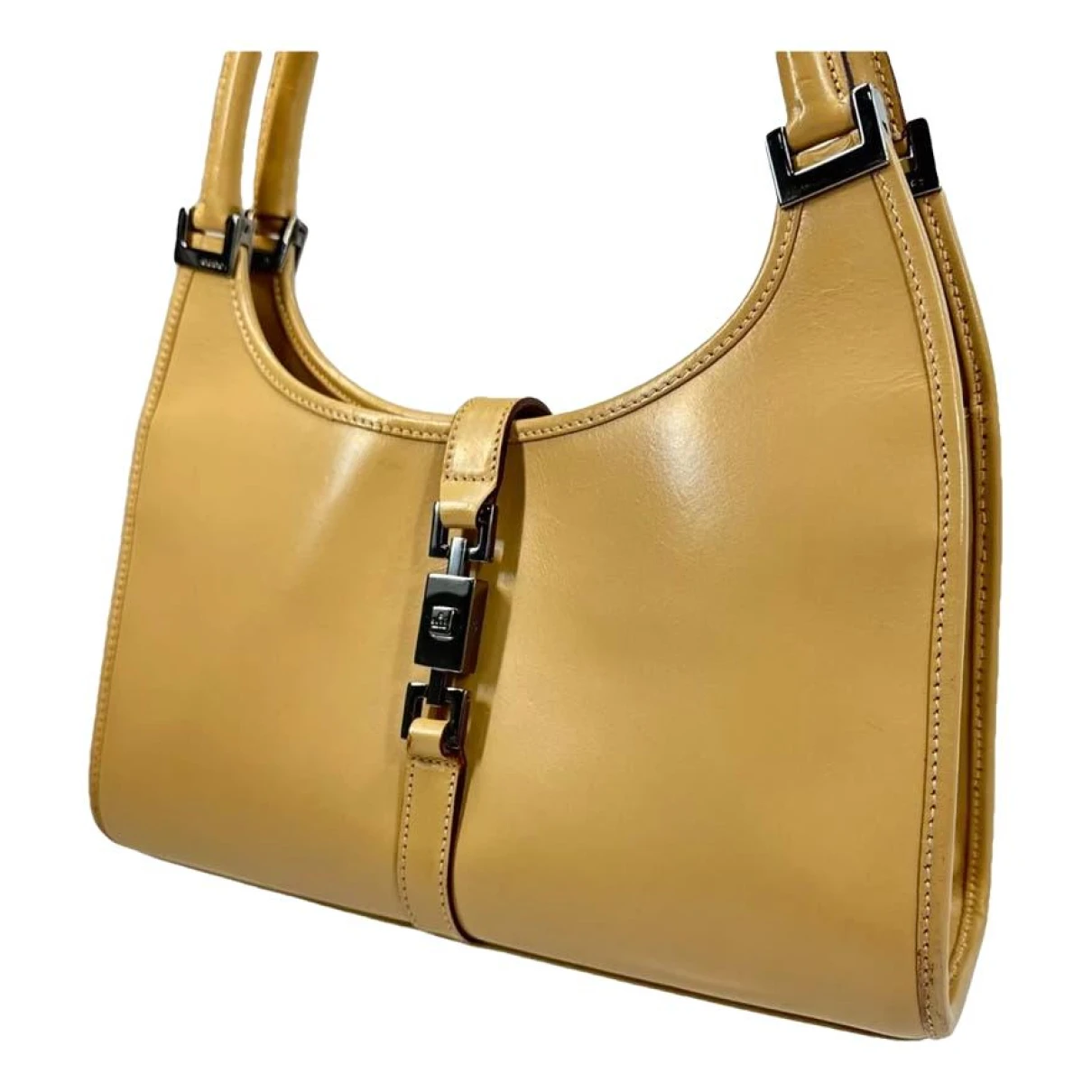 Pre-owned Gucci Jackie Leather Handbag In Yellow