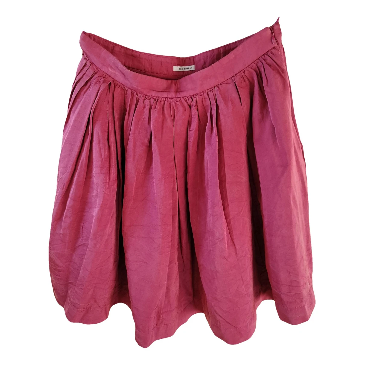 Pre-owned Miu Miu Silk Mini Skirt In Other