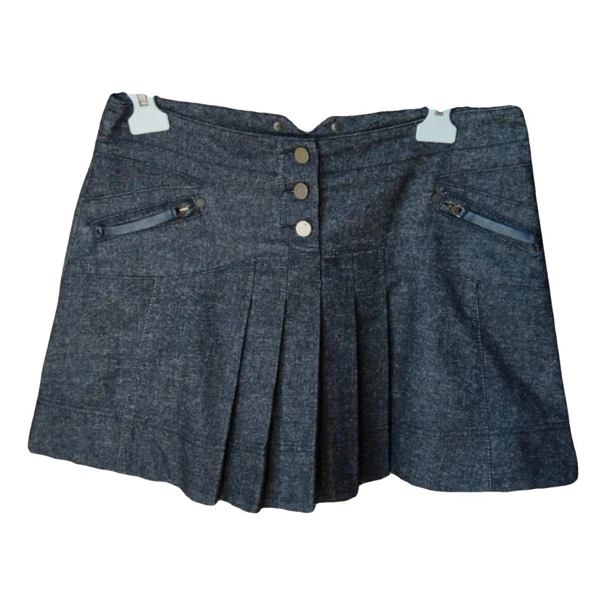 Pre-owned Max & Co Wool Mini Skirt In Grey