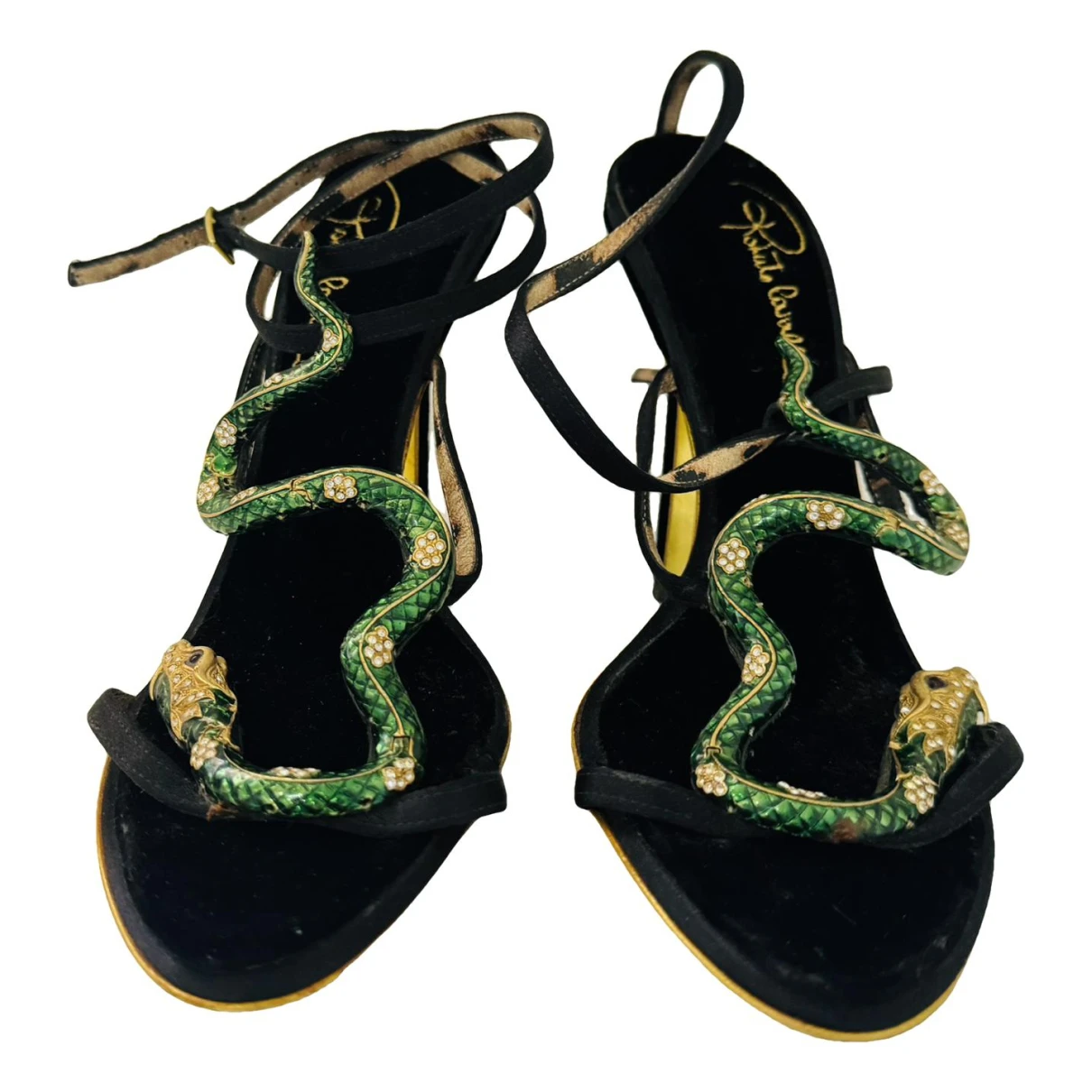 Pre-owned Roberto Cavalli Velvet Sandals In Other