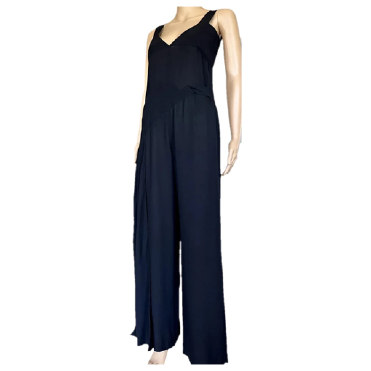 Pre-owned Chanel Silk Jumpsuit In Black