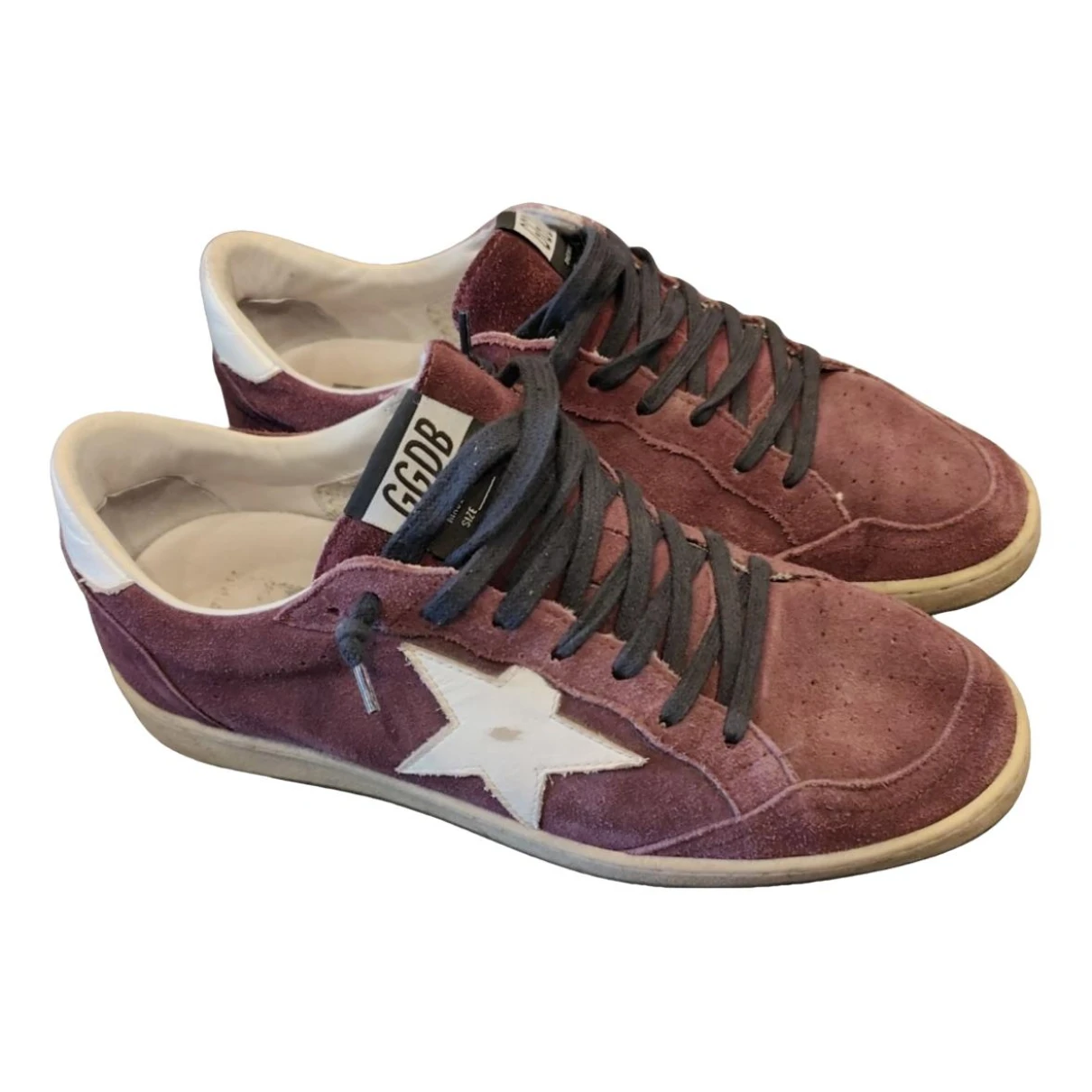 Pre-owned Golden Goose Ball Star Low Trainers In Purple