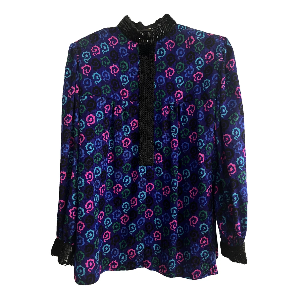 Pre-owned Nina Ricci Silk Blouse In Multicolour