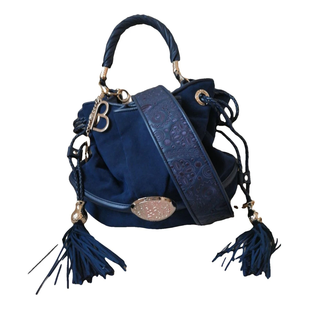 Pre-owned Lancel Brigitte Bardot Handbag In Blue