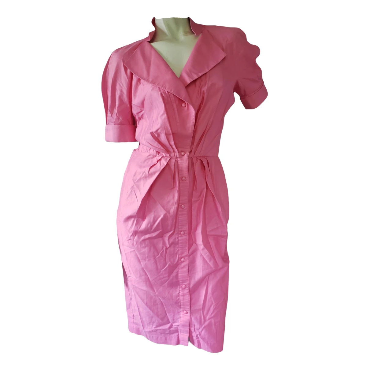 Pre-owned Mugler Mid-length Dress In Pink
