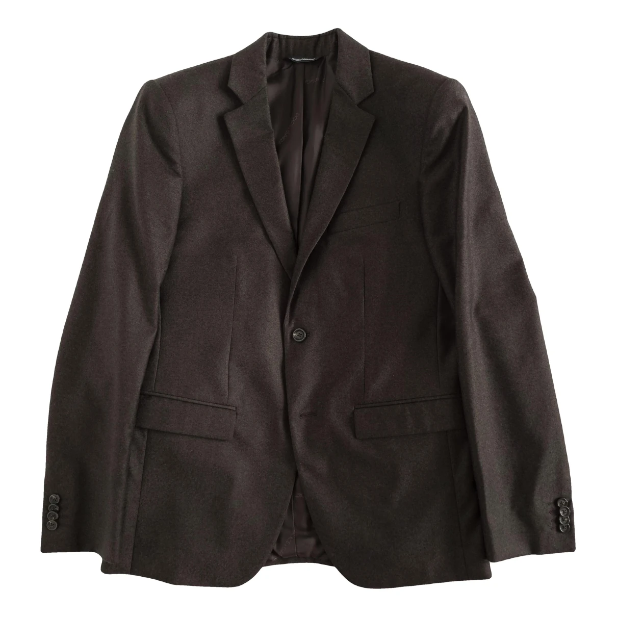 Pre-owned Dolce & Gabbana Wool Jacket In Brown