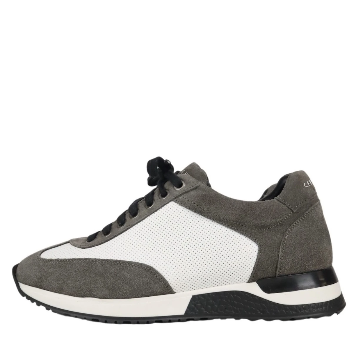 Pre-owned Cerruti 1881 Leather Trainers In Grey