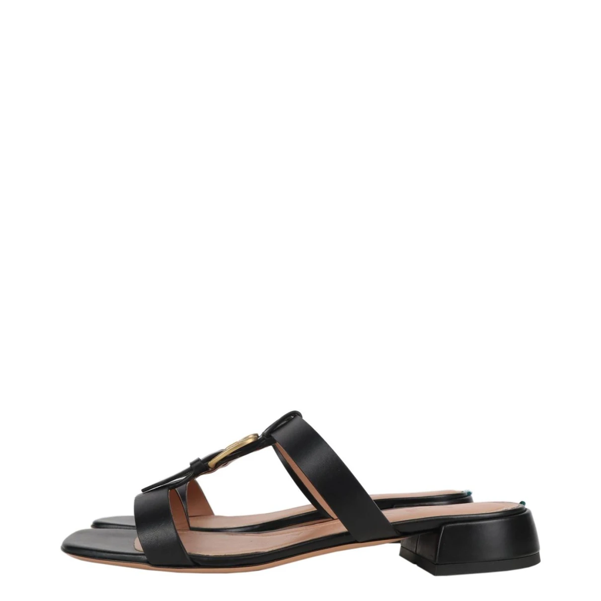 Pre-owned A.bocca Leather Sandal In Black