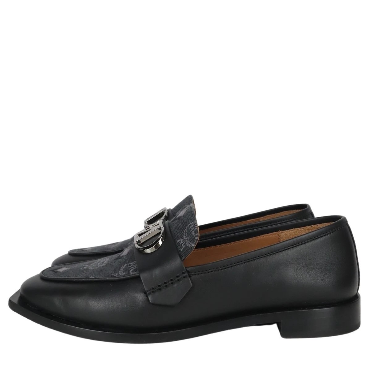 Pre-owned Mcm Leather Ballet Flats In Black