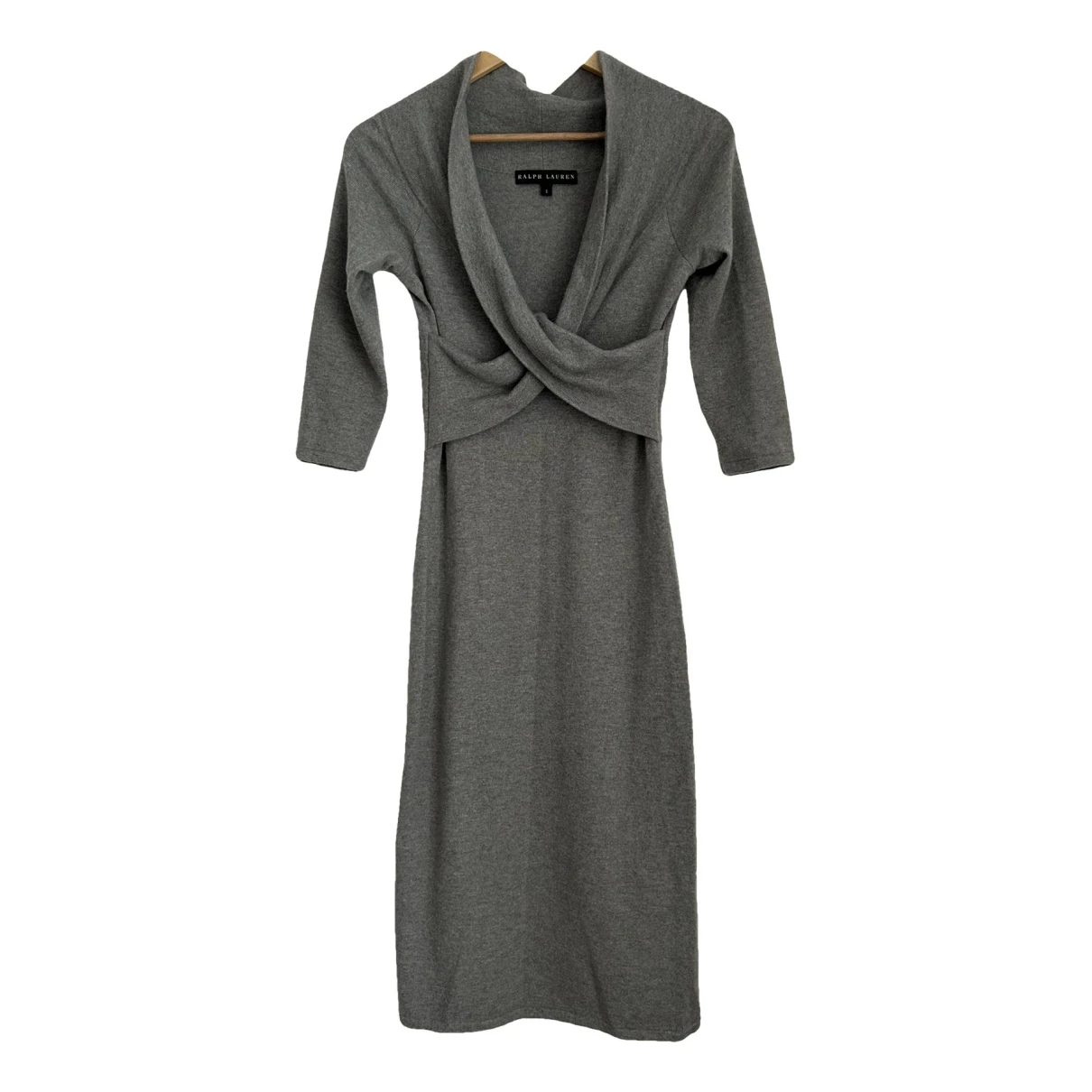 Pre-owned Ralph Lauren Cashmere Mid-length Dress In Grey