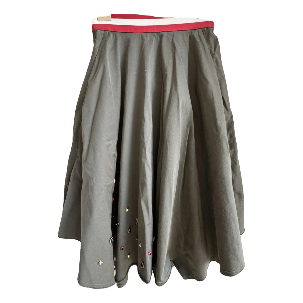 Pre-owned Bazar Deluxe Mid-length Skirt In Khaki