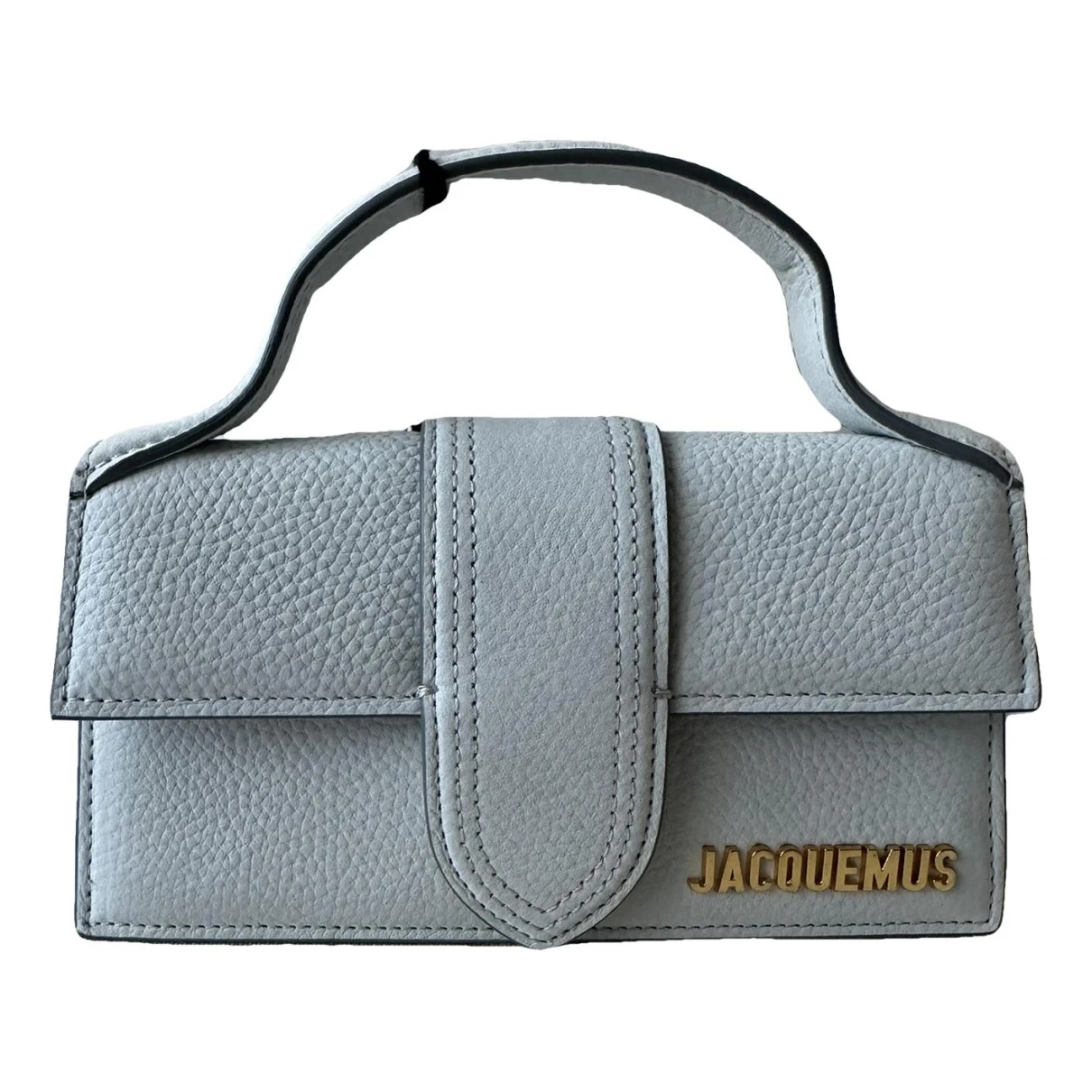 Pre-owned Jacquemus Le Bambino Leather Handbag In Grey